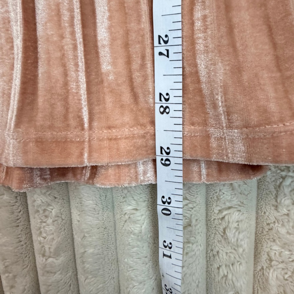 NWT AVA & VIV Pink Velvet Pleated Skirt Plus Size 3X Elastic Waist Midi - Picture 3 of 7